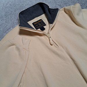Woolrich Vintage Mens Cotton Quarter Zip Sweater - Size M - Yellow